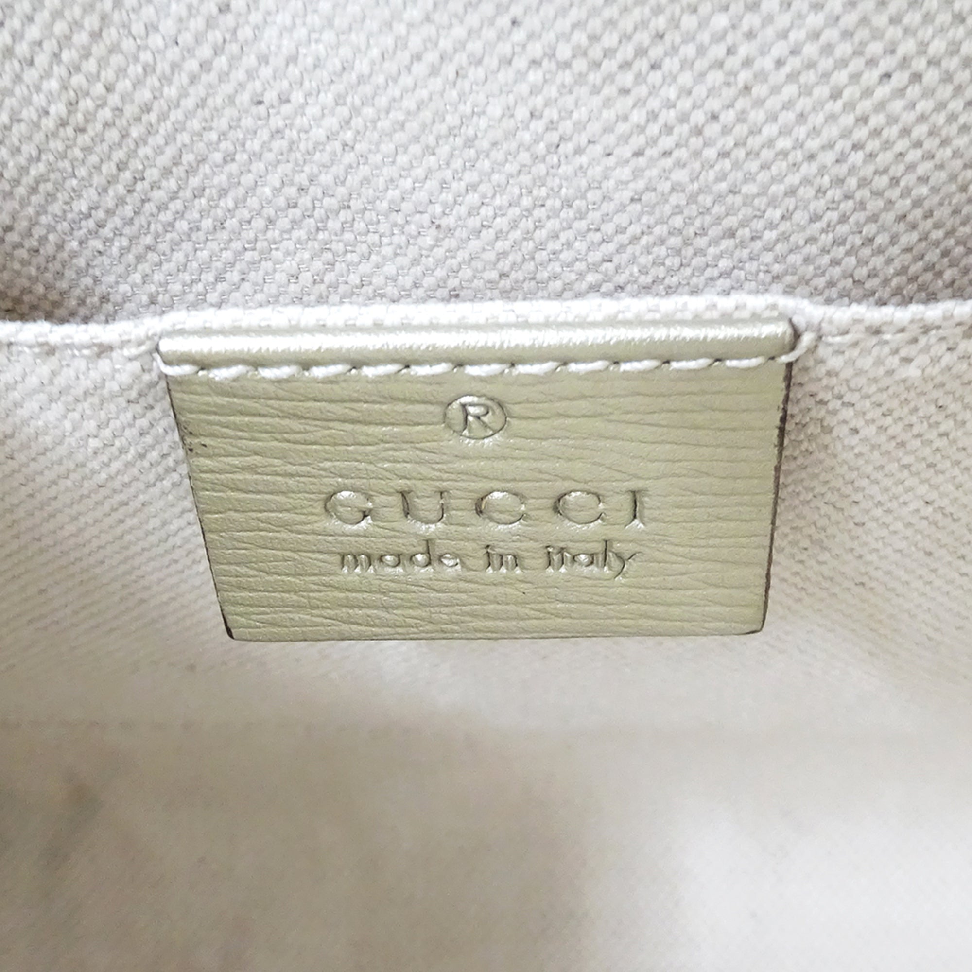 Gucci Gold Leather Handbag Shoulder Bag (Pre-Owned)