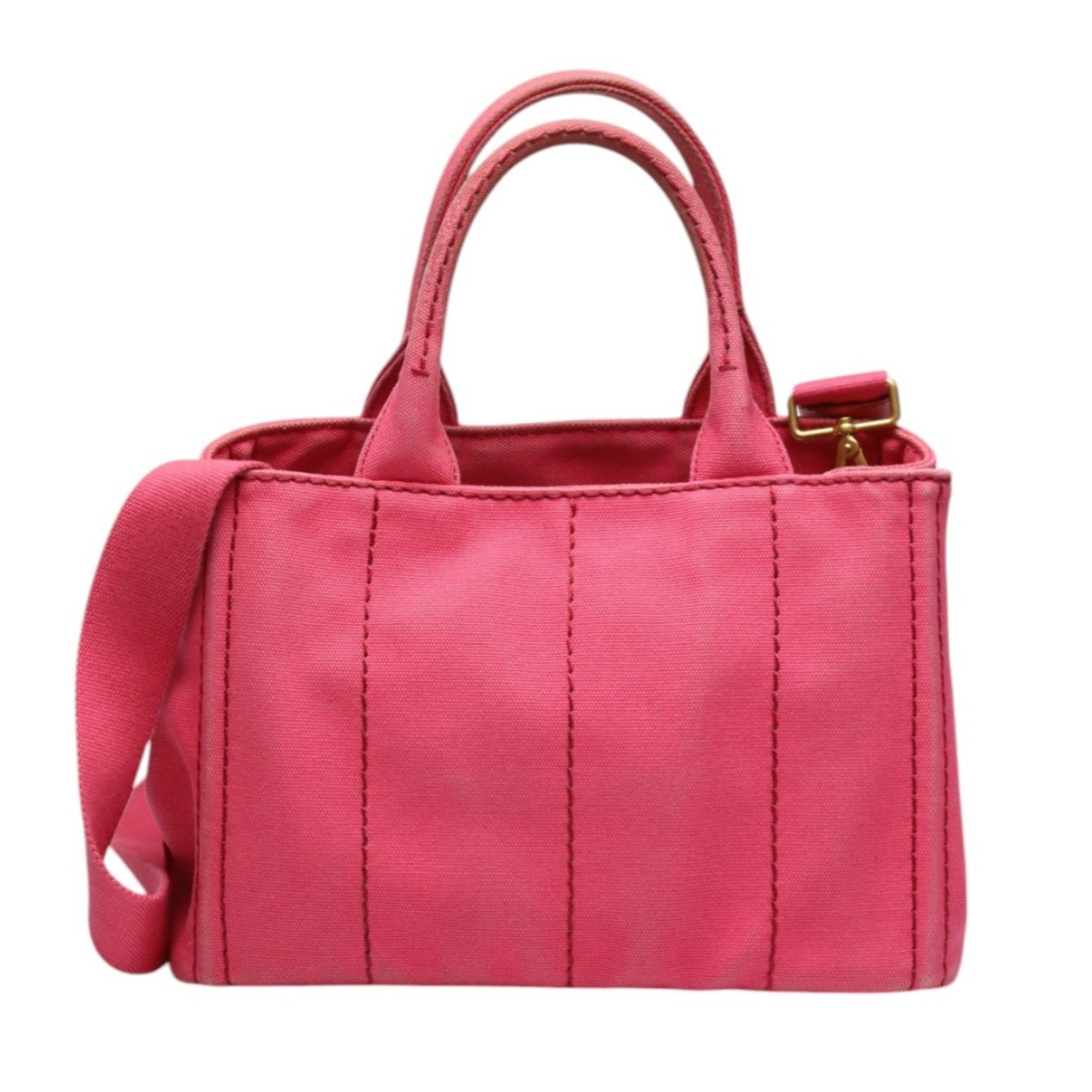 Prada Pink Canvas Tote Bag