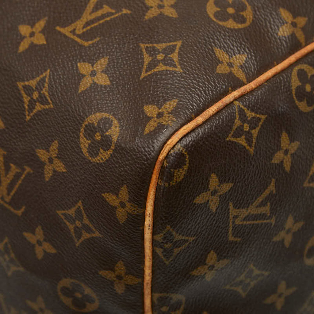 Louis Vuitton Brown Pvc Leather Boston Bag
