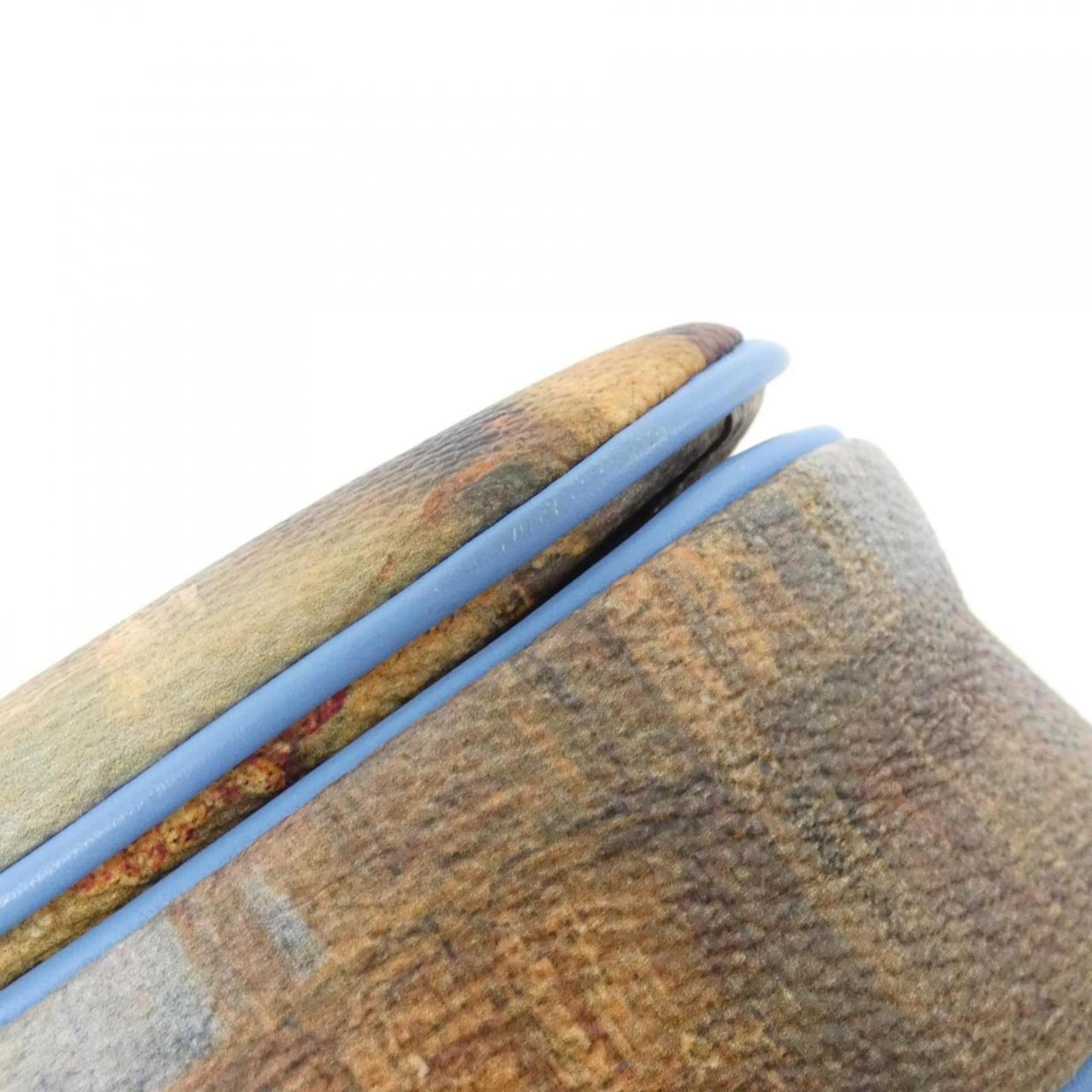 Louis Vuitton Multi-Color Sky Blue Coated Canvas Handbag Pochette