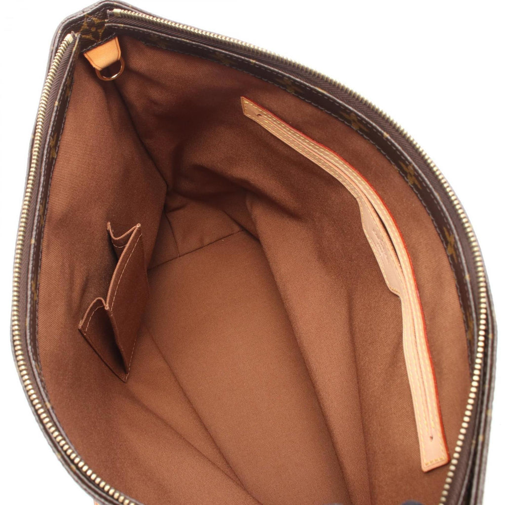 Louis Vuitton Brown Coated Canvas Leather Tote Bag