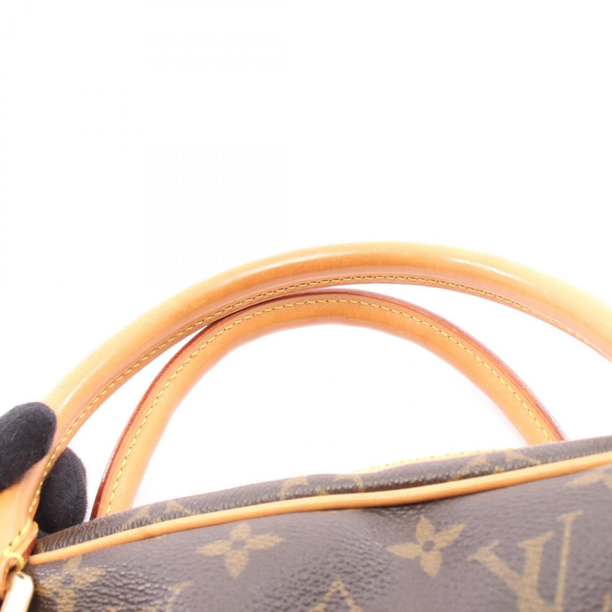 Louis Vuitton Brown Coated Canvas Leather Handbag