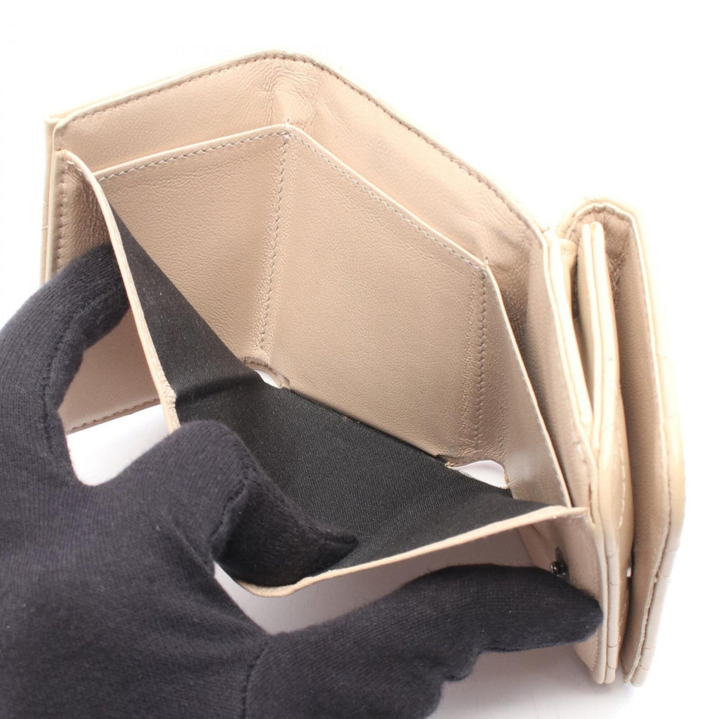 Balenciaga Beige Leather Wallet (Tri-Fold)