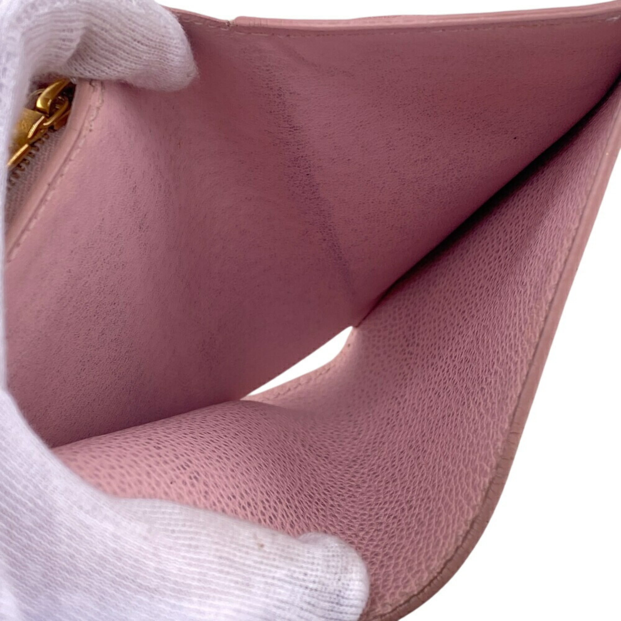 Louis Vuitton Pink Leather Wallet