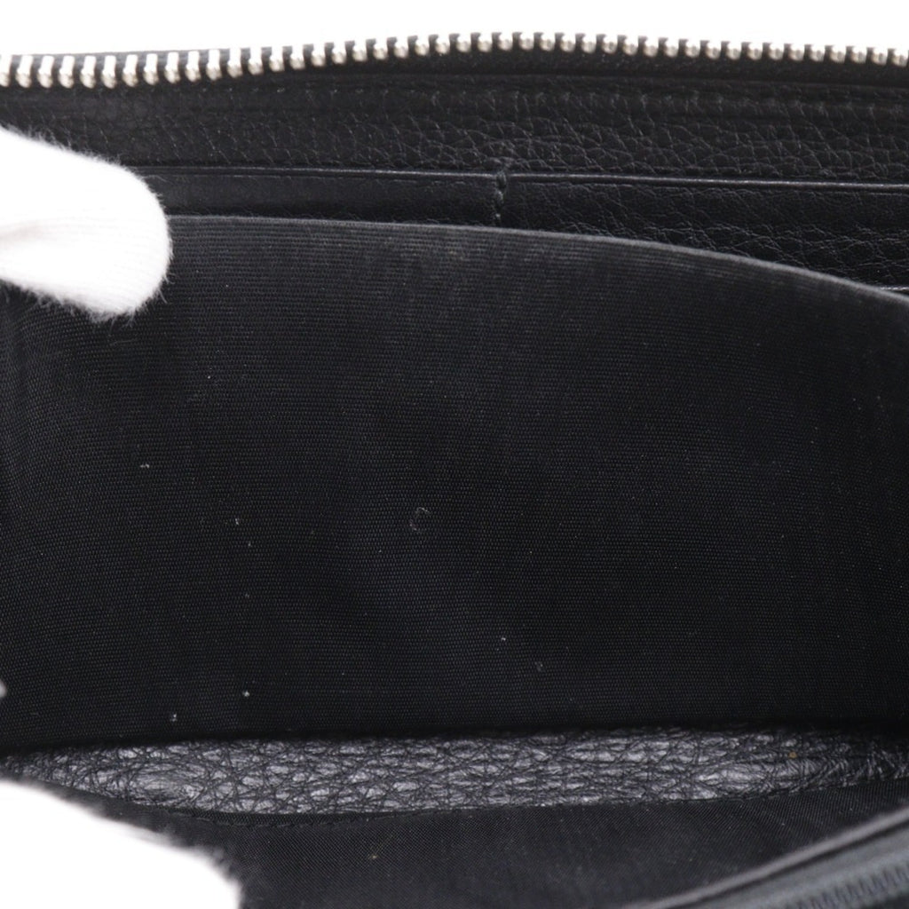 Gucci Black Leather Long Wallet (Bi-Fold) (Pre-Owned)