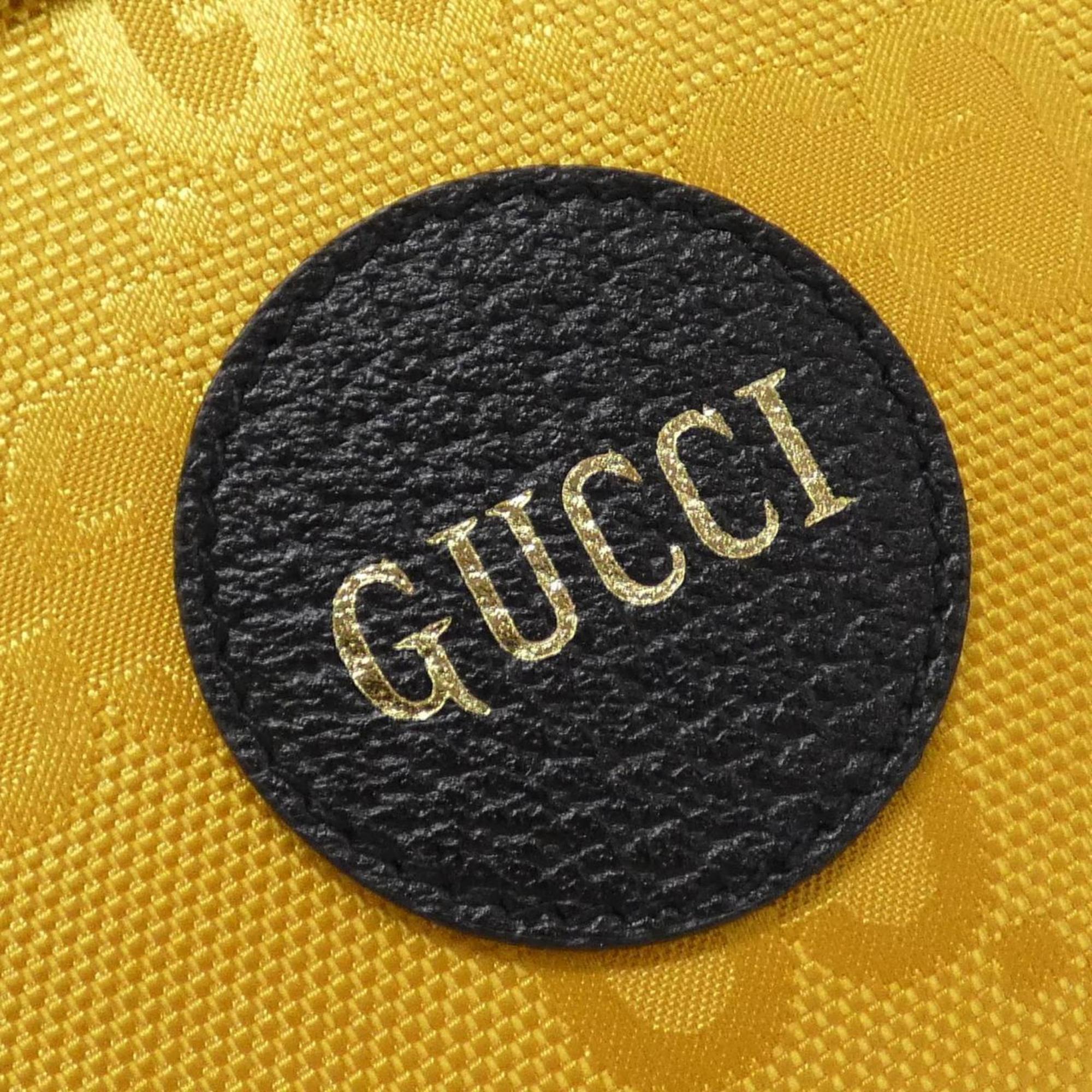 Gucci Yellow Nylon Leather Handbag (Pre-Owned)