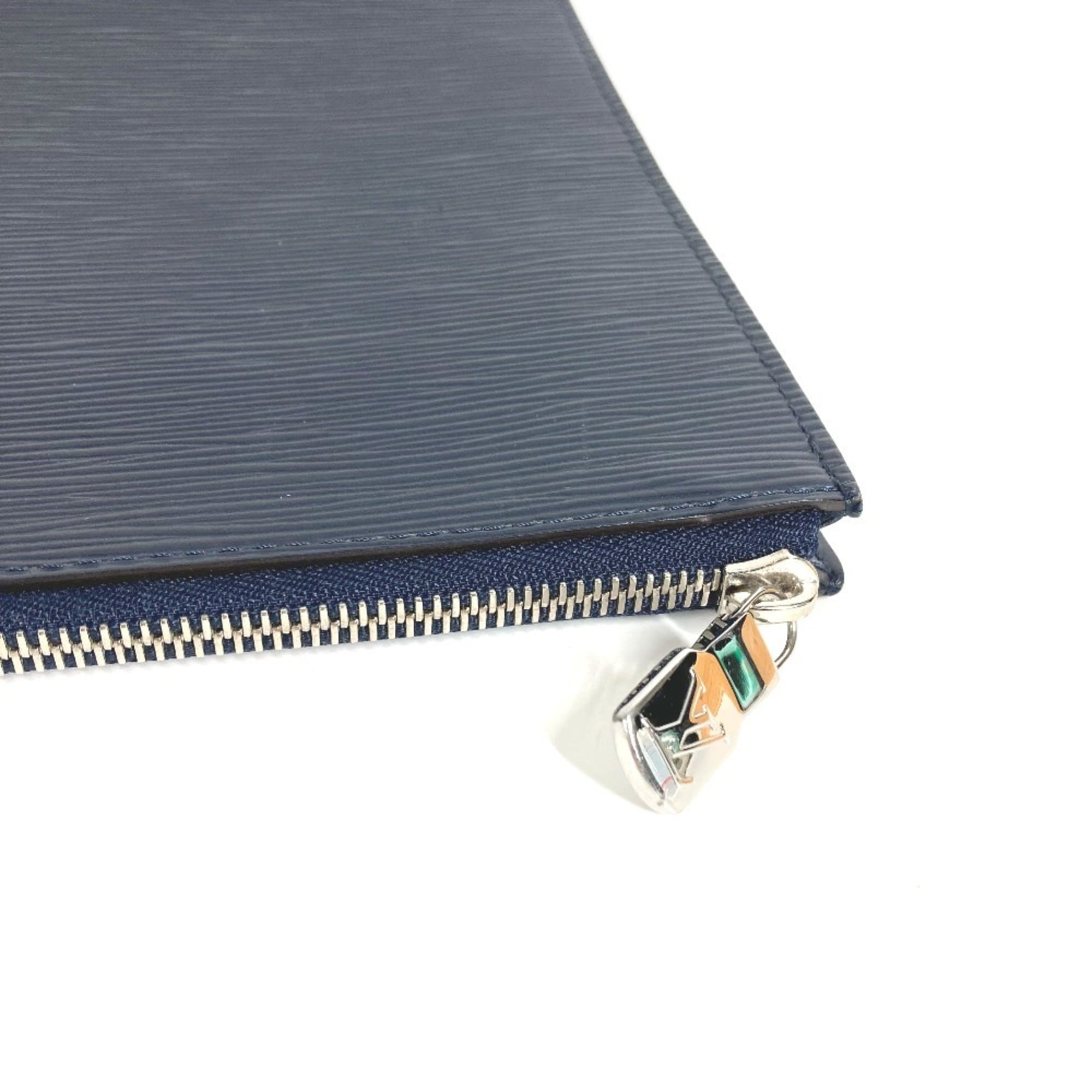 Louis Vuitton Epi Navy Blue Epi Leather Clutch Bag Pochette