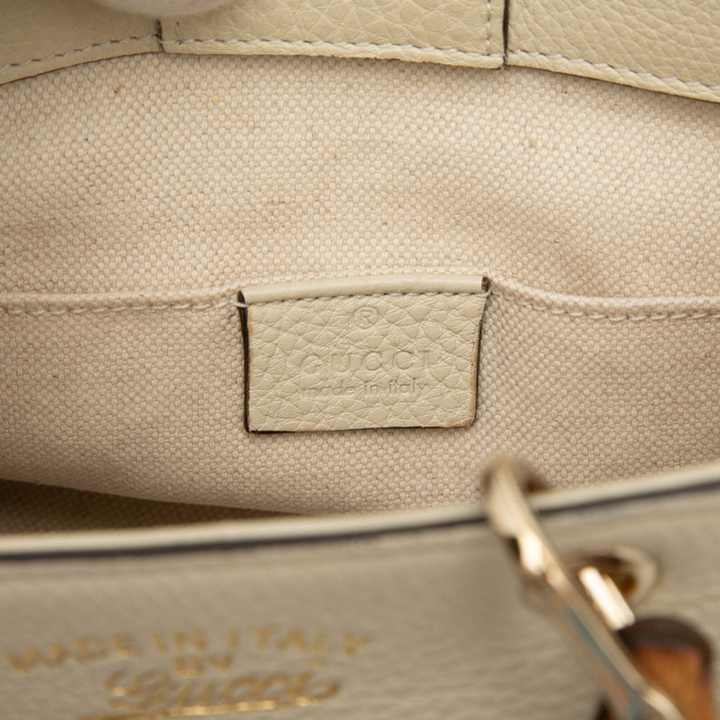 Gucci Ivory White Leather Handbag Shoulder Bag (Pre-Owned)