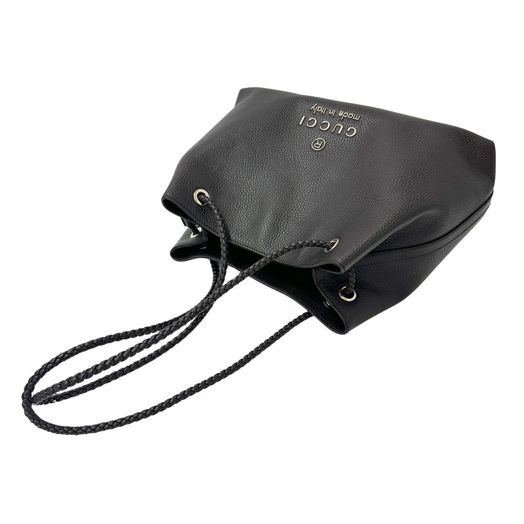 Gucci Dark Brown Leather Handbag Tote Bag (Pre-Owned)