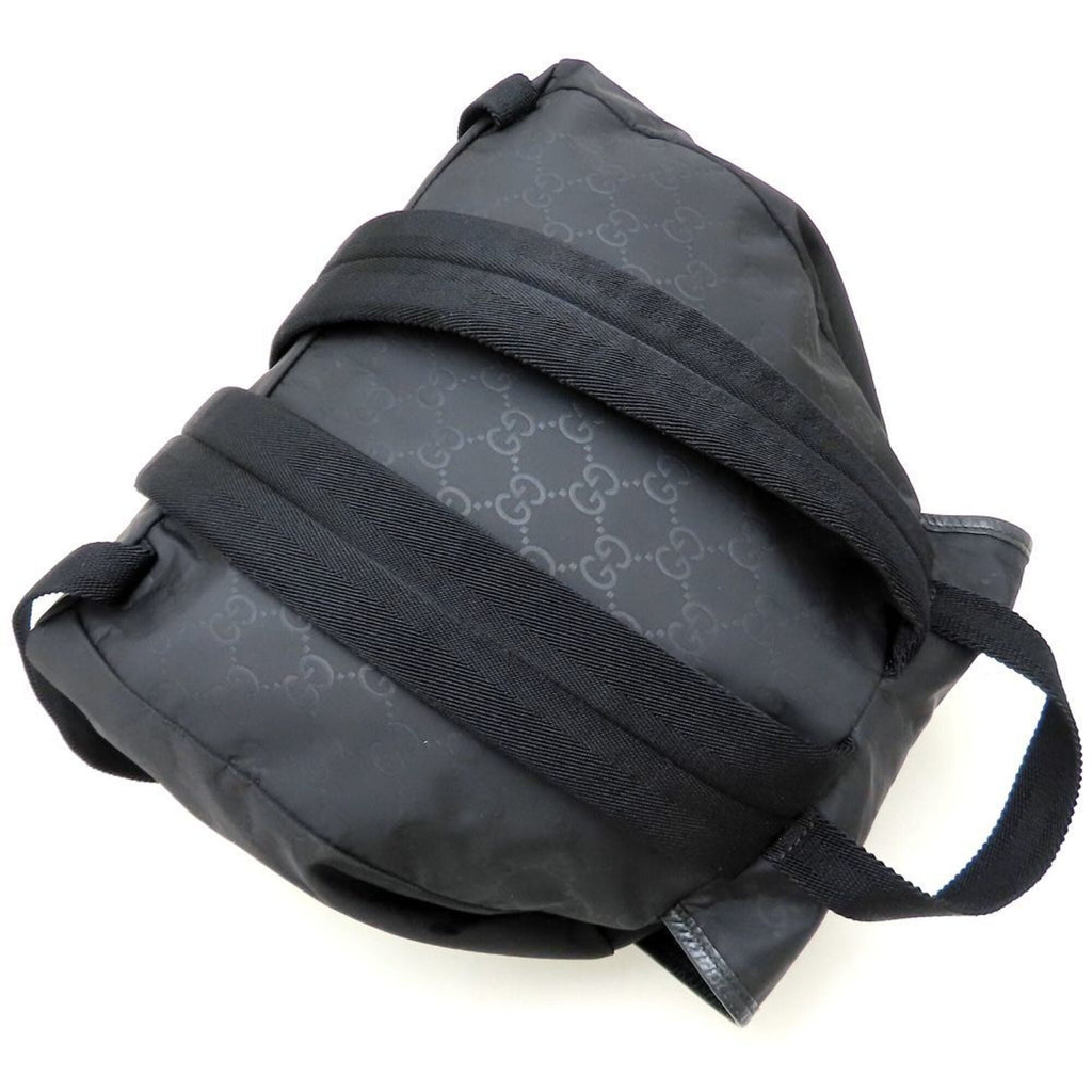 Gucci Black Nylon Leather Backpack (Pre-Owned)