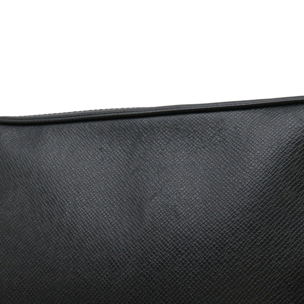 Louis Vuitton Ardoise Black Taiga Leather Leather Clutch Bag