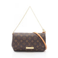 Louis Vuitton Brown Coated Canvas Leather Handbag