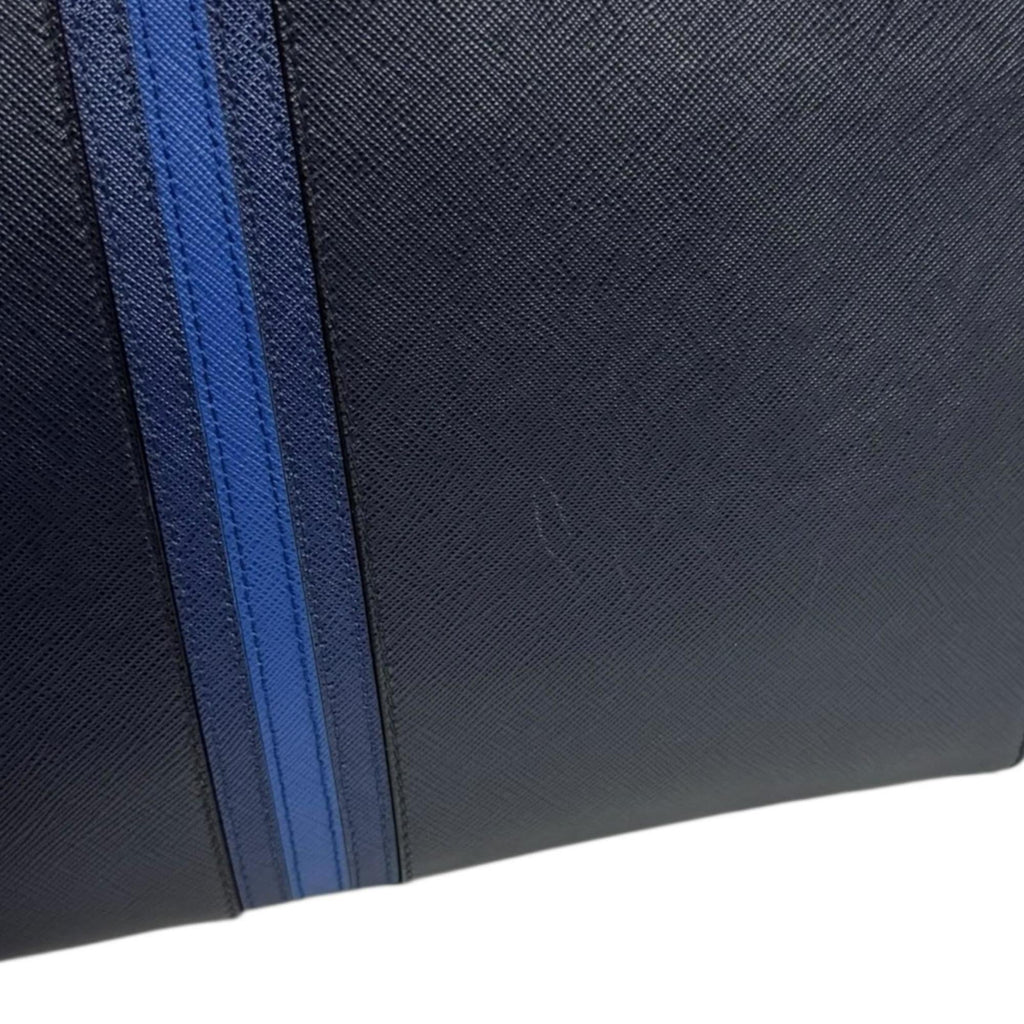 Prada Blue Navy Leather Clutch Bag