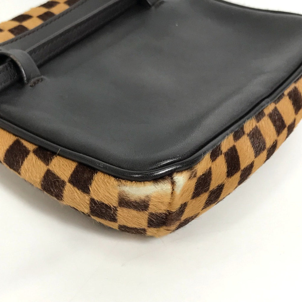 Louis Vuitton Brown Leather Pochette Shoulder Bag