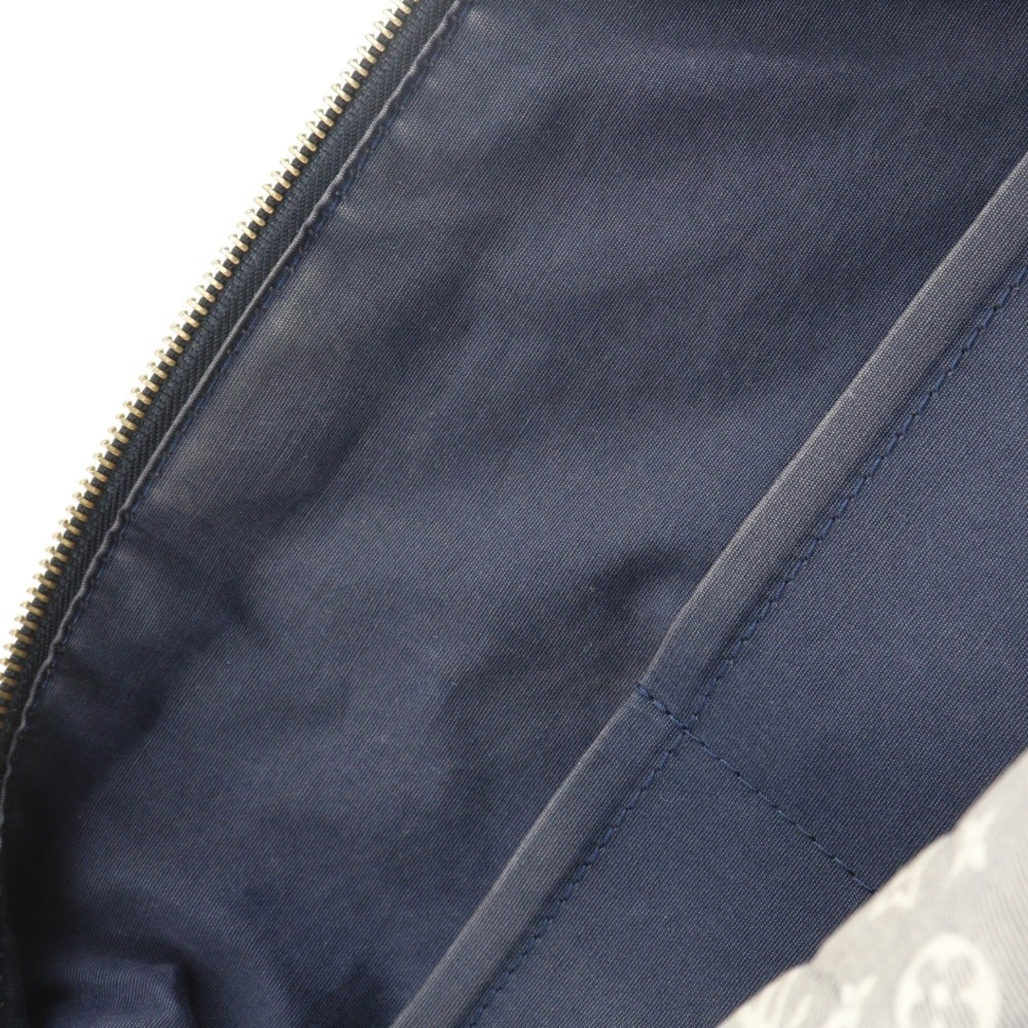 Louis Vuitton Gray Navy Canvas Shoulder Bag Tote Bag