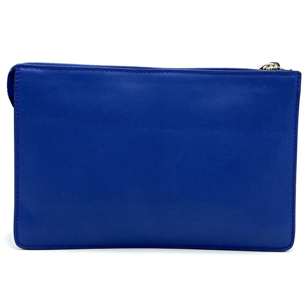 Fendi Blue Leather Clutch Bag Pouch