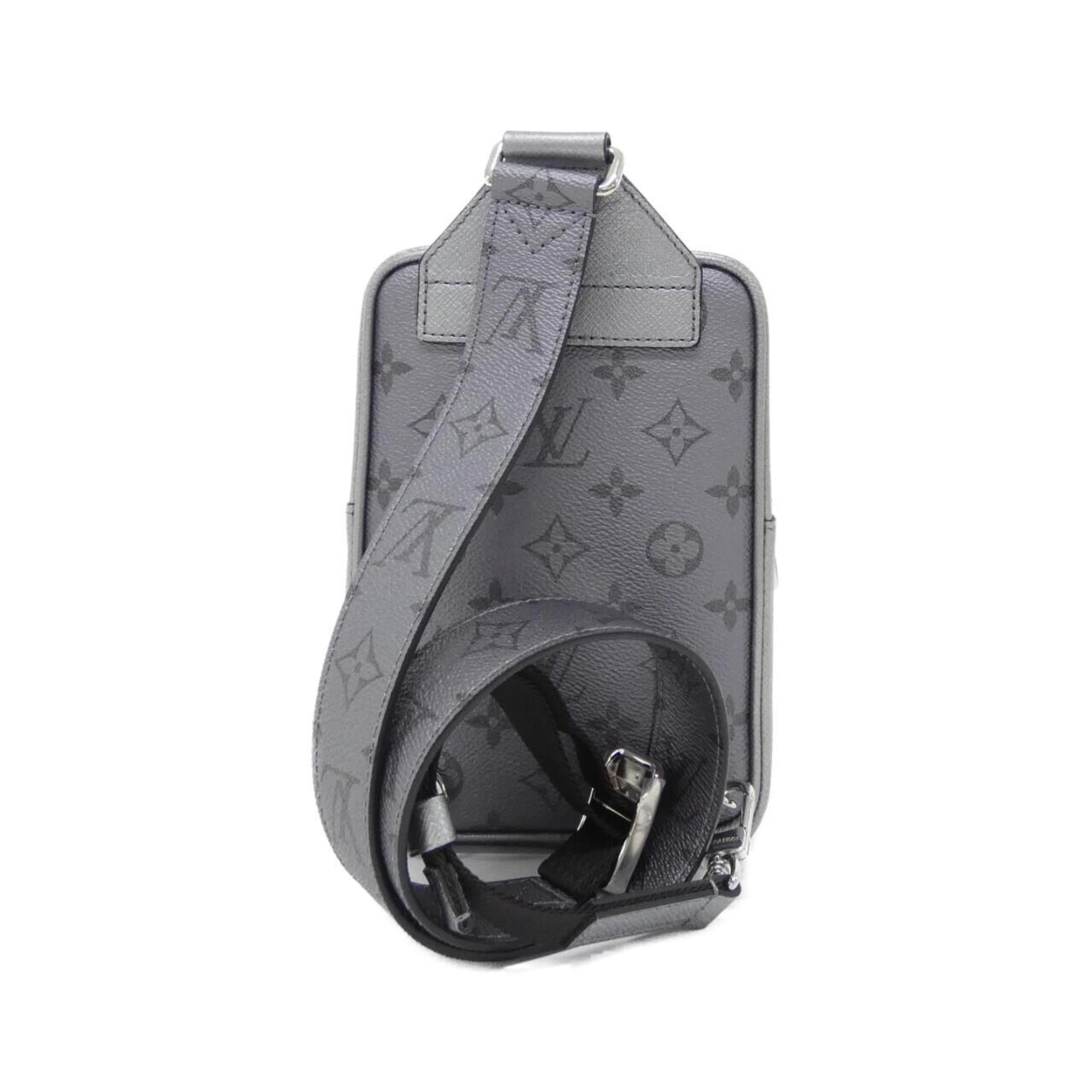 Louis Vuitton Gunmetal Coated Canvas Leather Shoulder Bag