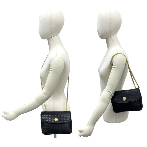 Celine Black Leather Shoulder Bag