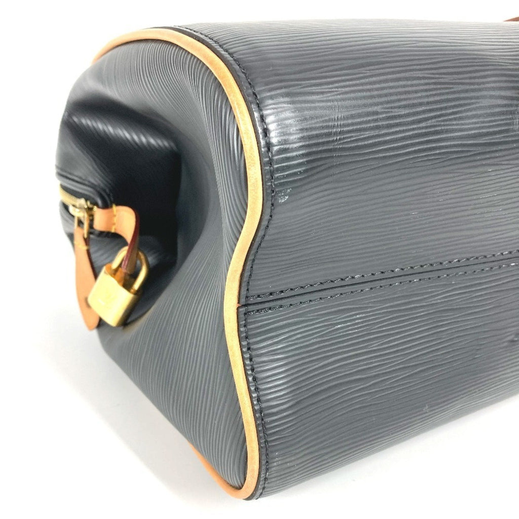Louis Vuitton Black Noir Epi Leather Boston Bag Handbag Shoulder Bag