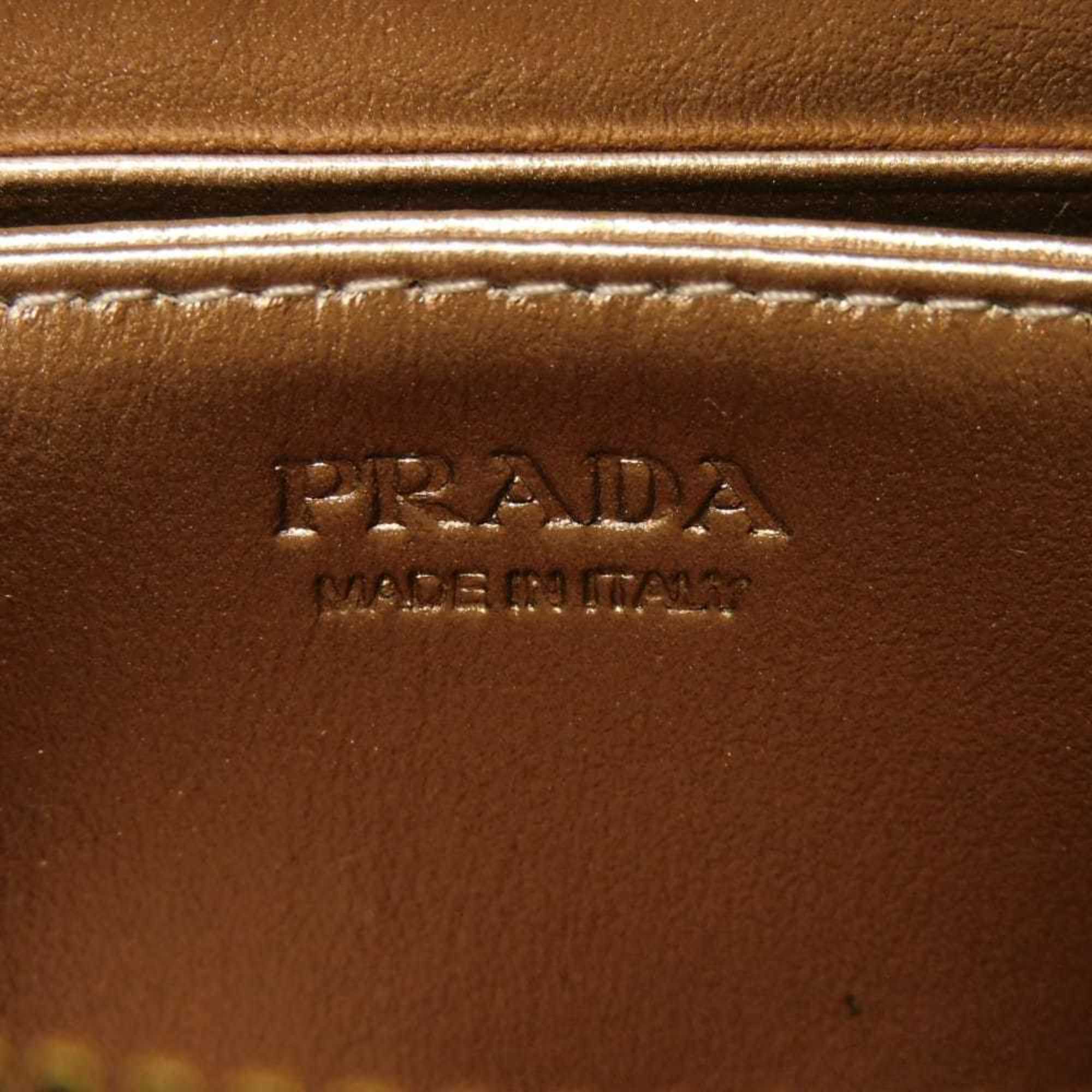 Prada Pink Leather Coin Purse/Coin Case