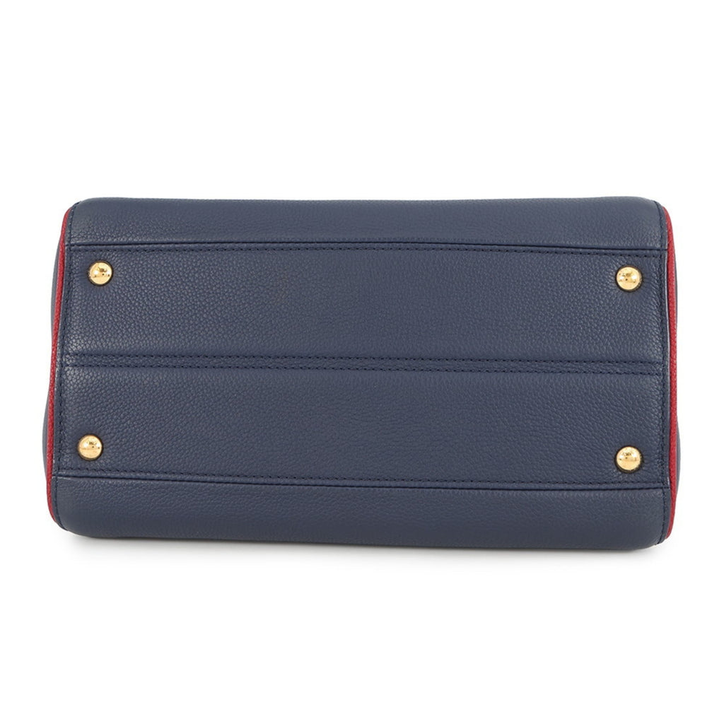 Louis Vuitton Monogram Navy Blue Leather Handbag