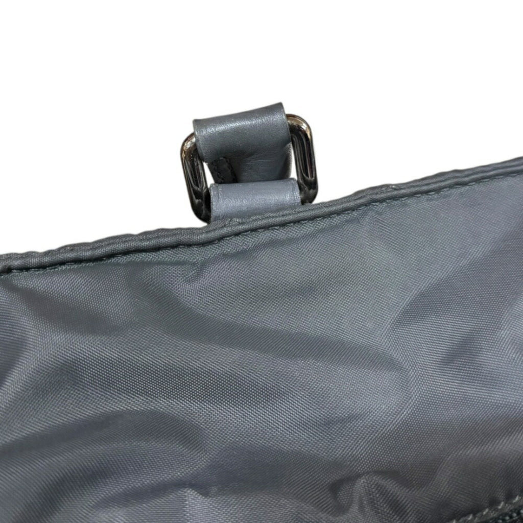 Chanel Gray Nylon Leather Tote Bag