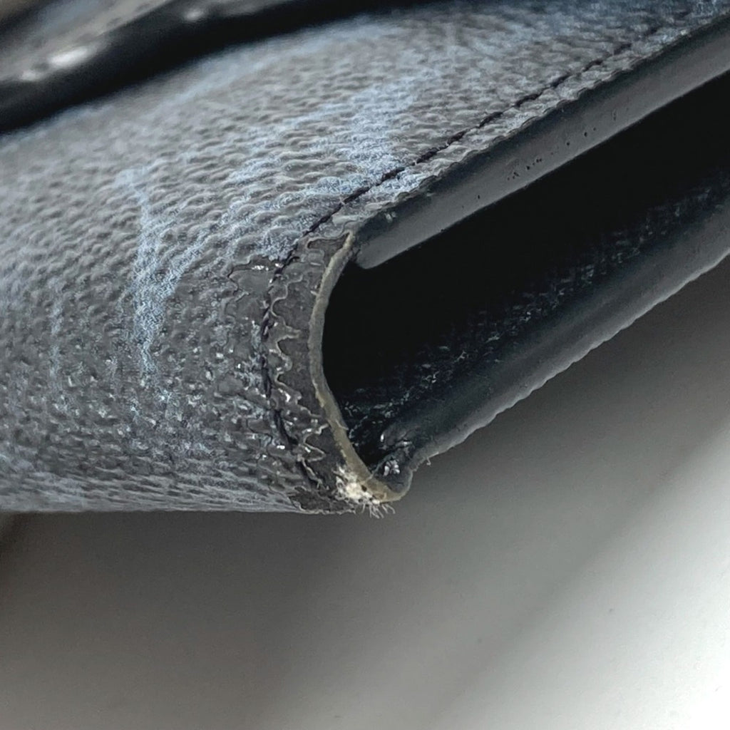 Louis Vuitton Navy Leather Chain/Shoulder Wallet