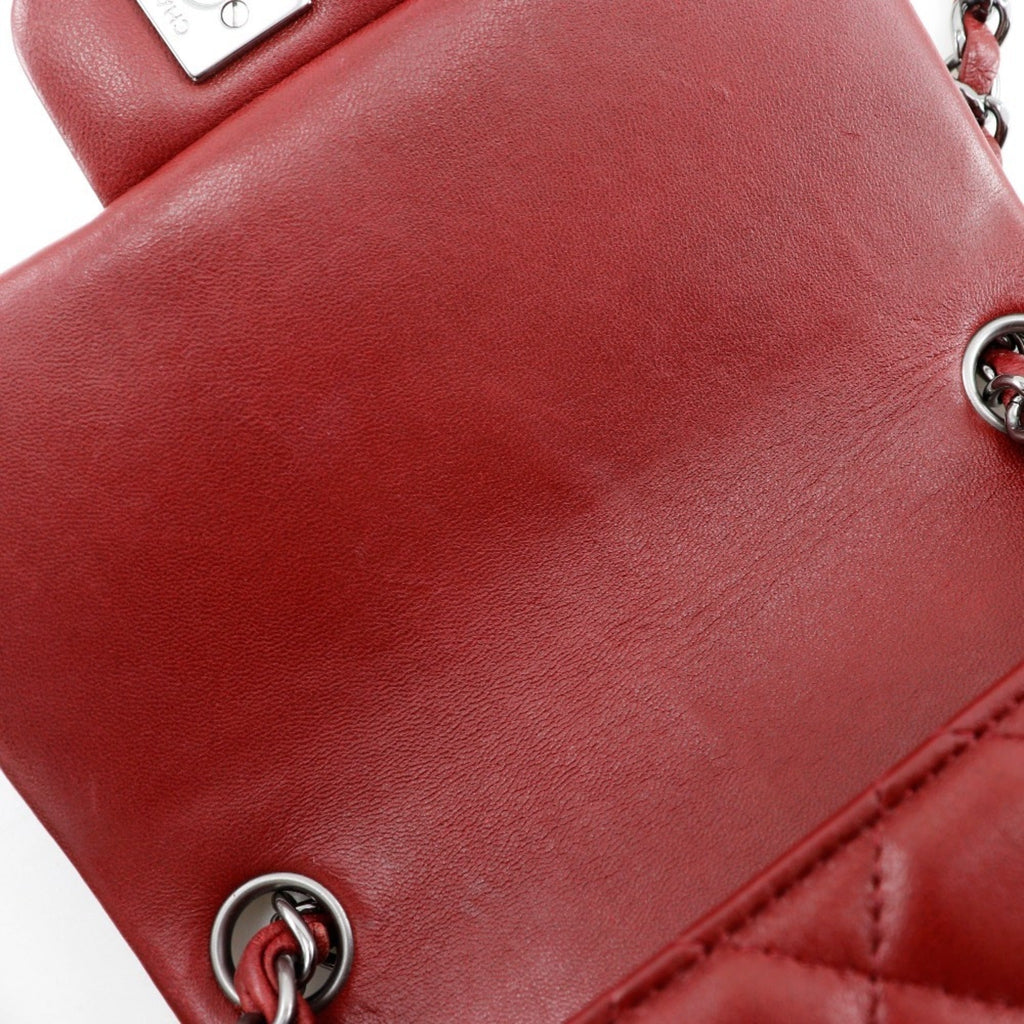 Chanel Red Color Leather Shoulder Bag