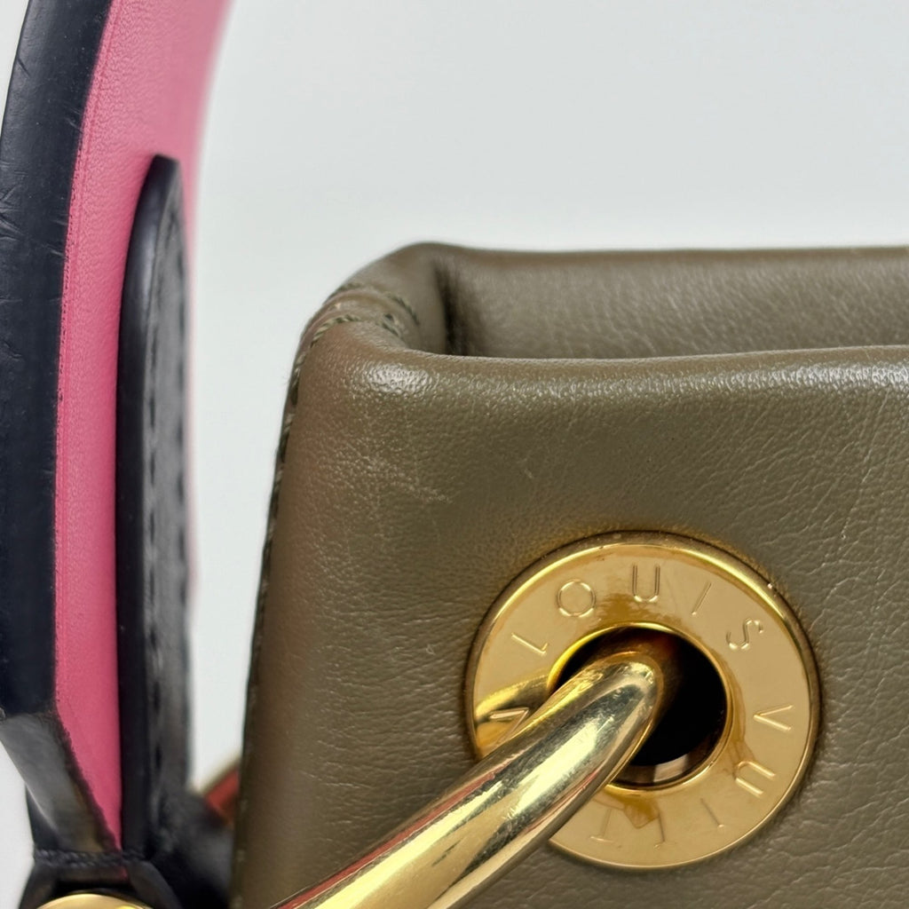 Louis Vuitton Brown Green Monogram Handbag Shoulder Bag