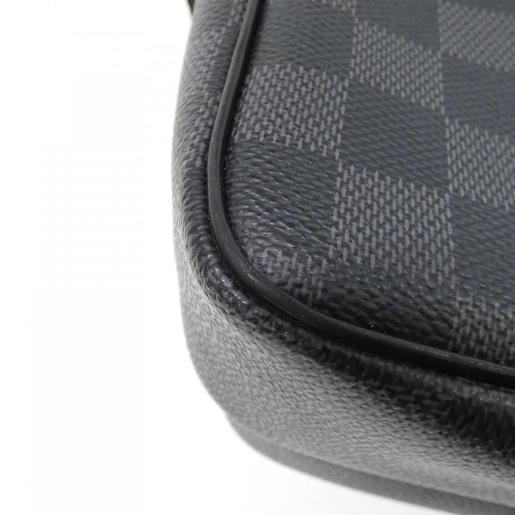 Louis Vuitton Dark Gray Graphite Coated Canvas Shoulder Bag