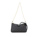 Louis Vuitton Black Leather Handbag Pouch Shoulder Bag