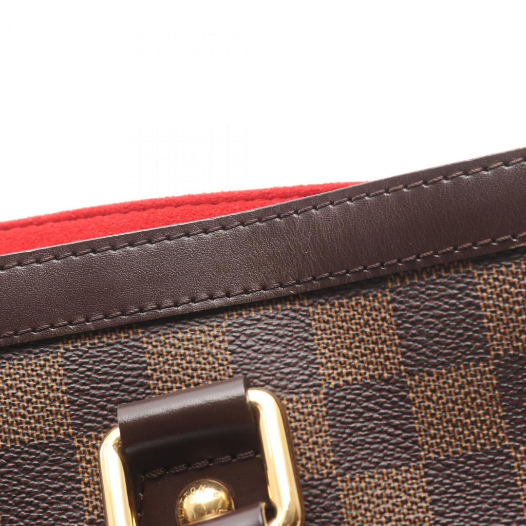 Louis Vuitton Brown Damier Canvas Coated Canvas Leather Tote Bag