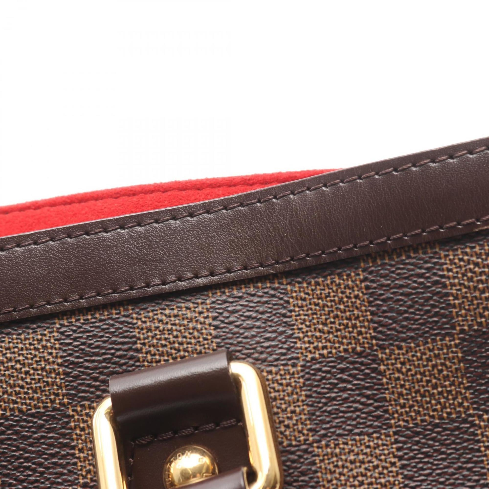 Louis Vuitton Brown Damier Canvas Coated Canvas Leather Tote Bag