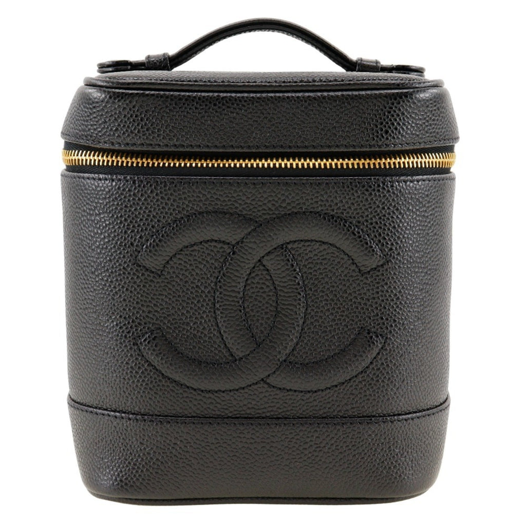 Chanel Caviar Skin Black Caviar Leather Handbag