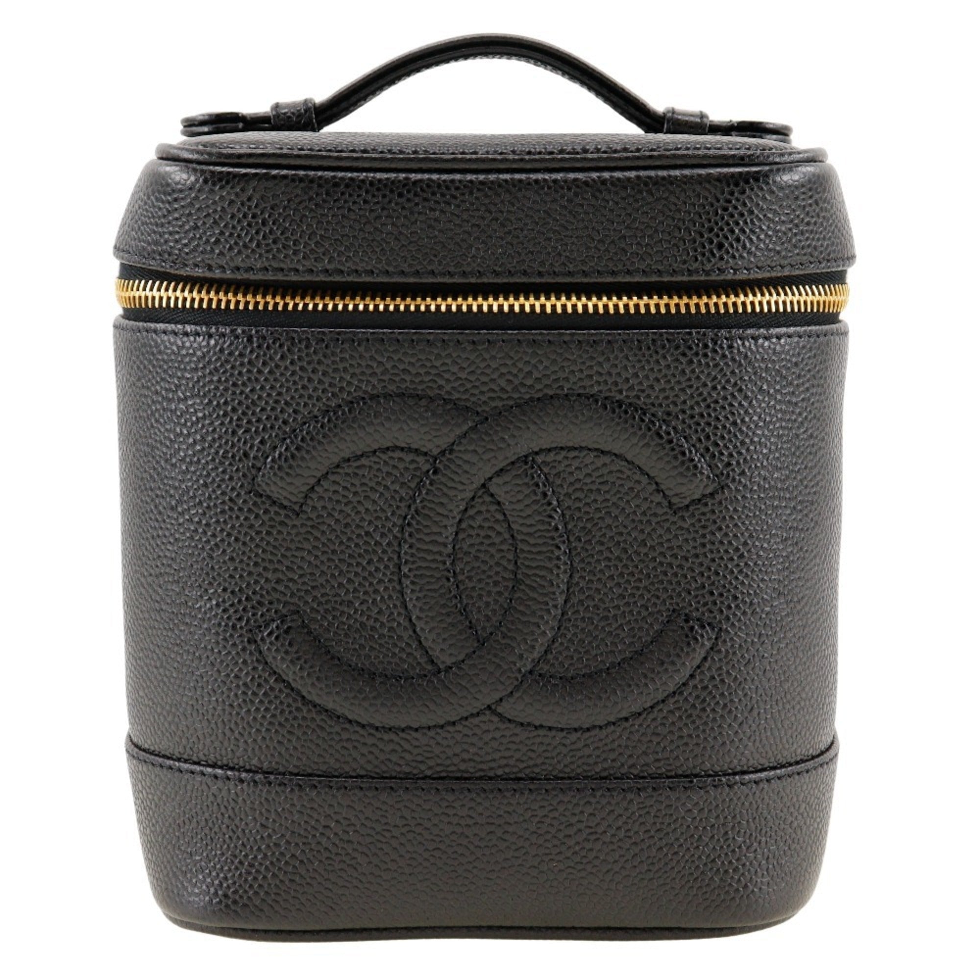 Chanel Caviar Skin Black Caviar Leather Handbag