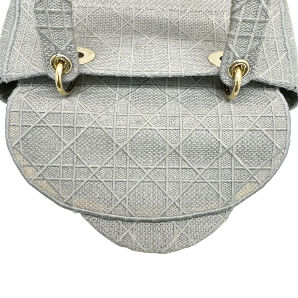 Christian Dior Gray Canvas Handbag Shoulder Bag (Pre-Owned)