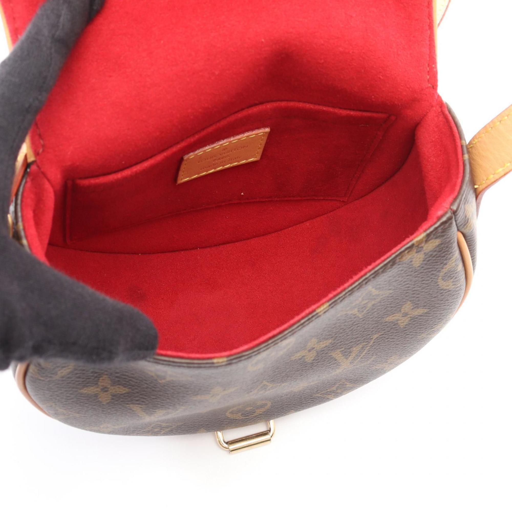 Louis Vuitton Brown Monogram Coated Canvas Leather Shoulder Bag