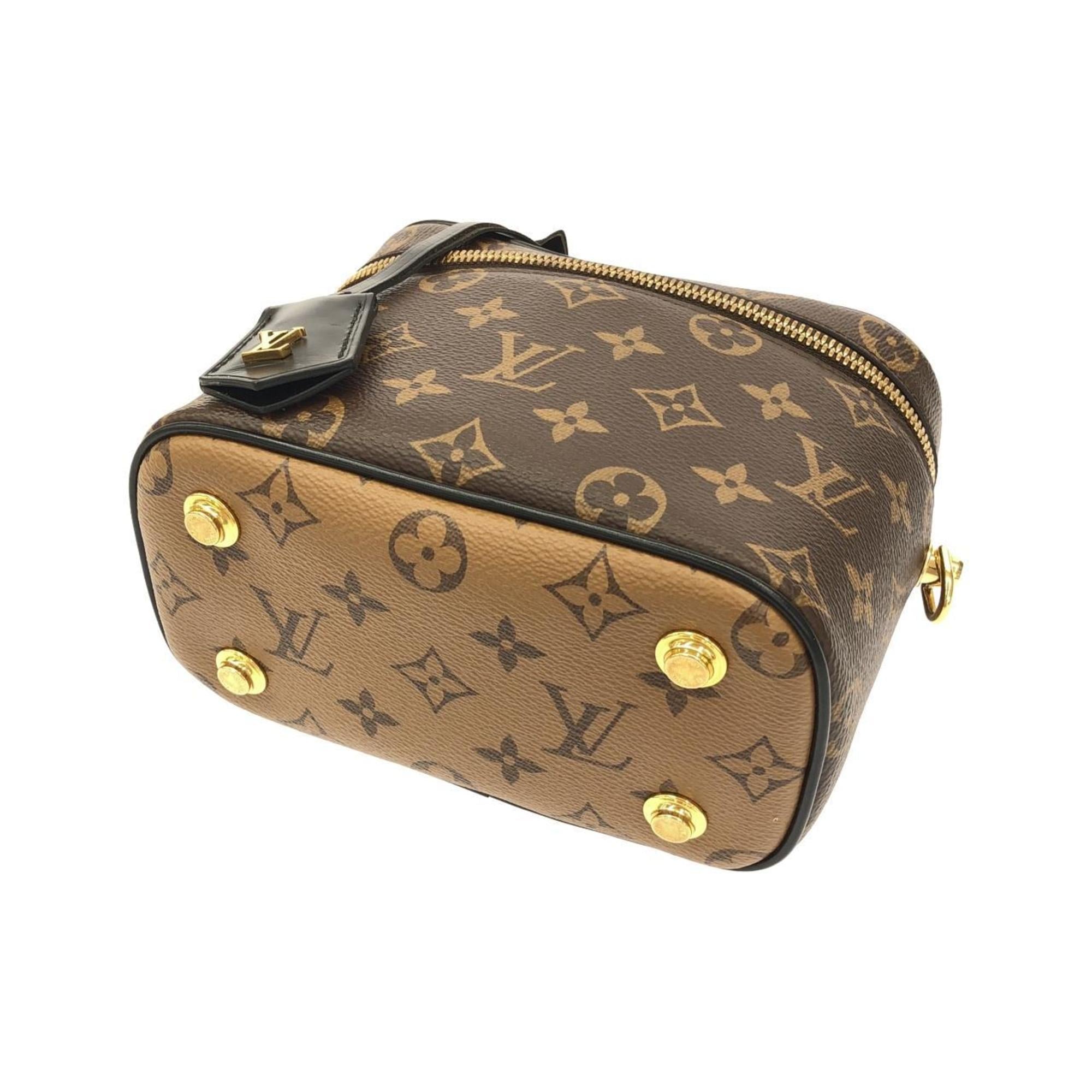 Louis Vuitton Monogram Marron Coated Canvas Handbag Vanity Bag