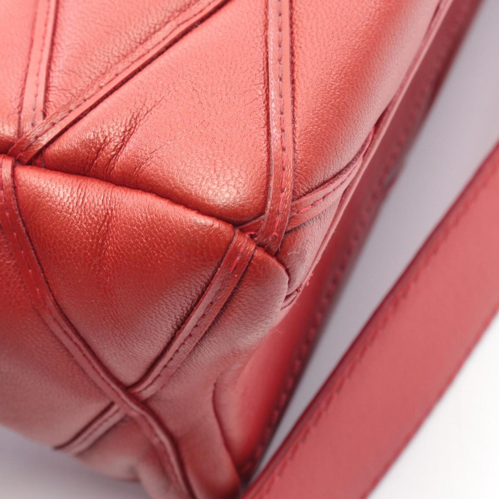 Louis Vuitton Red Color Leather Handbag Shoulder Bag