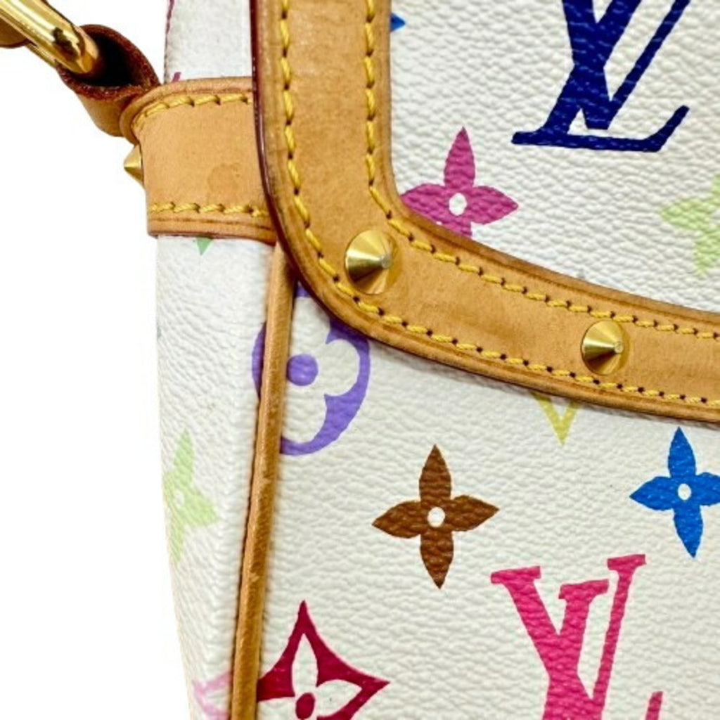 Louis Vuitton Monogram Multicolore White Leather Shoulder Bag