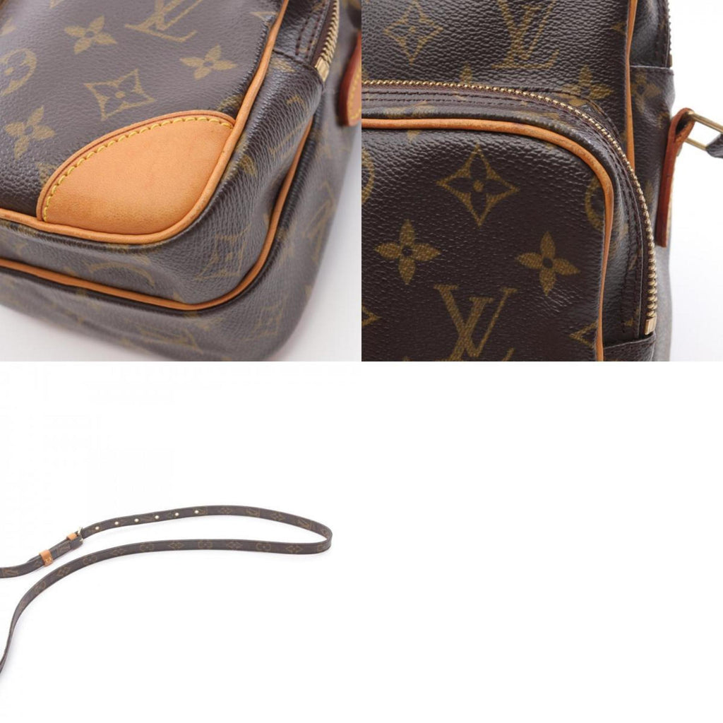Louis Vuitton Brown Pvc Coated Canvas Leather Shoulder Bag