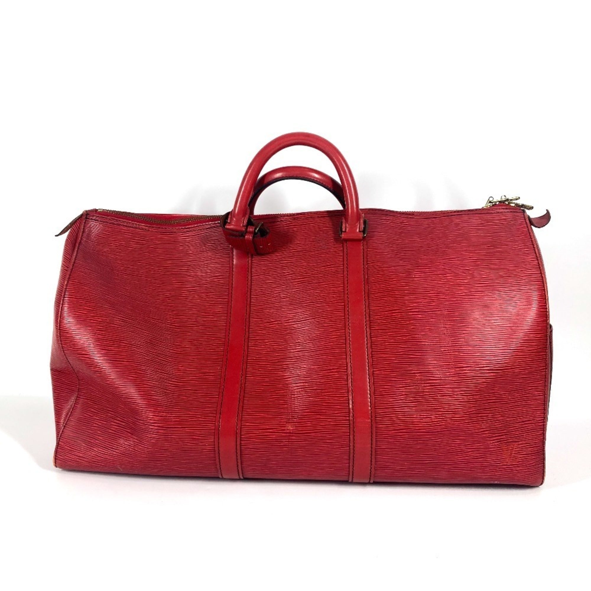 Louis Vuitton Epi Castilian Red Red Color Epi Leather Boston Bag Handbag
