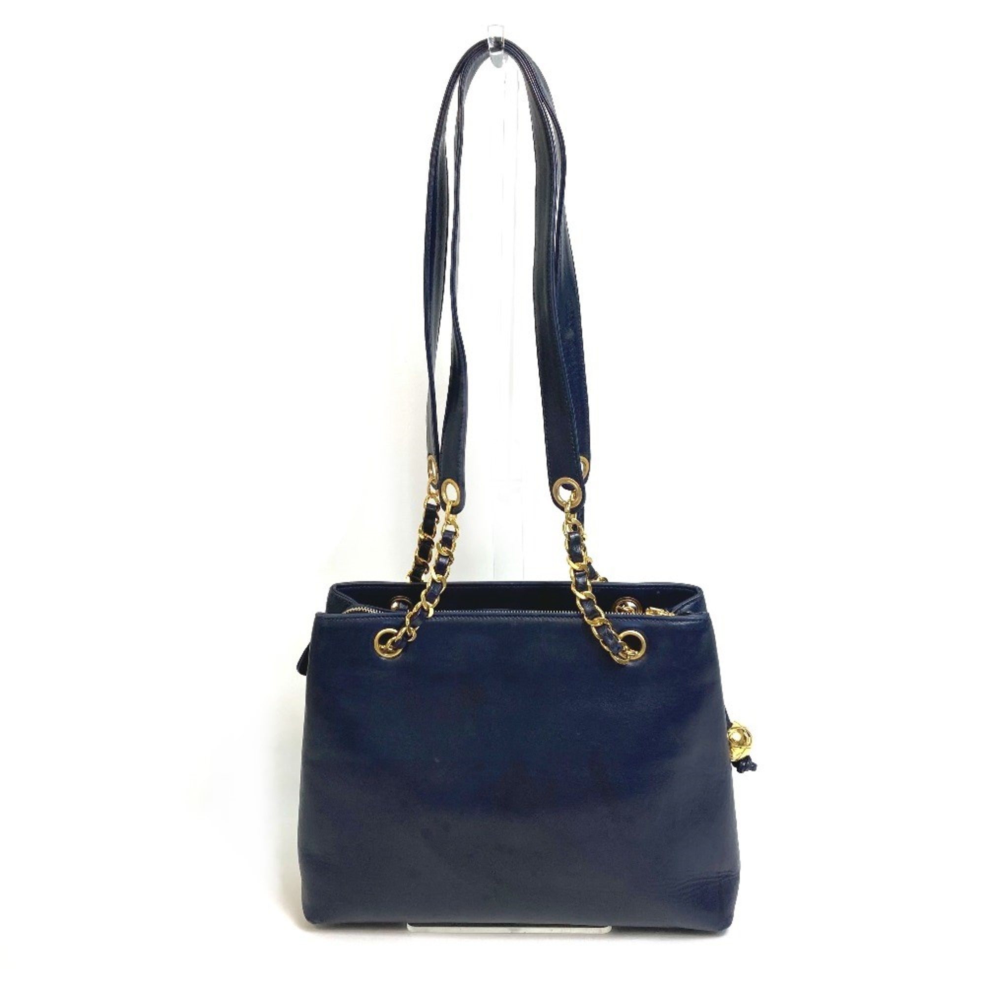 Chanel Navy Leather Shoulder Bag