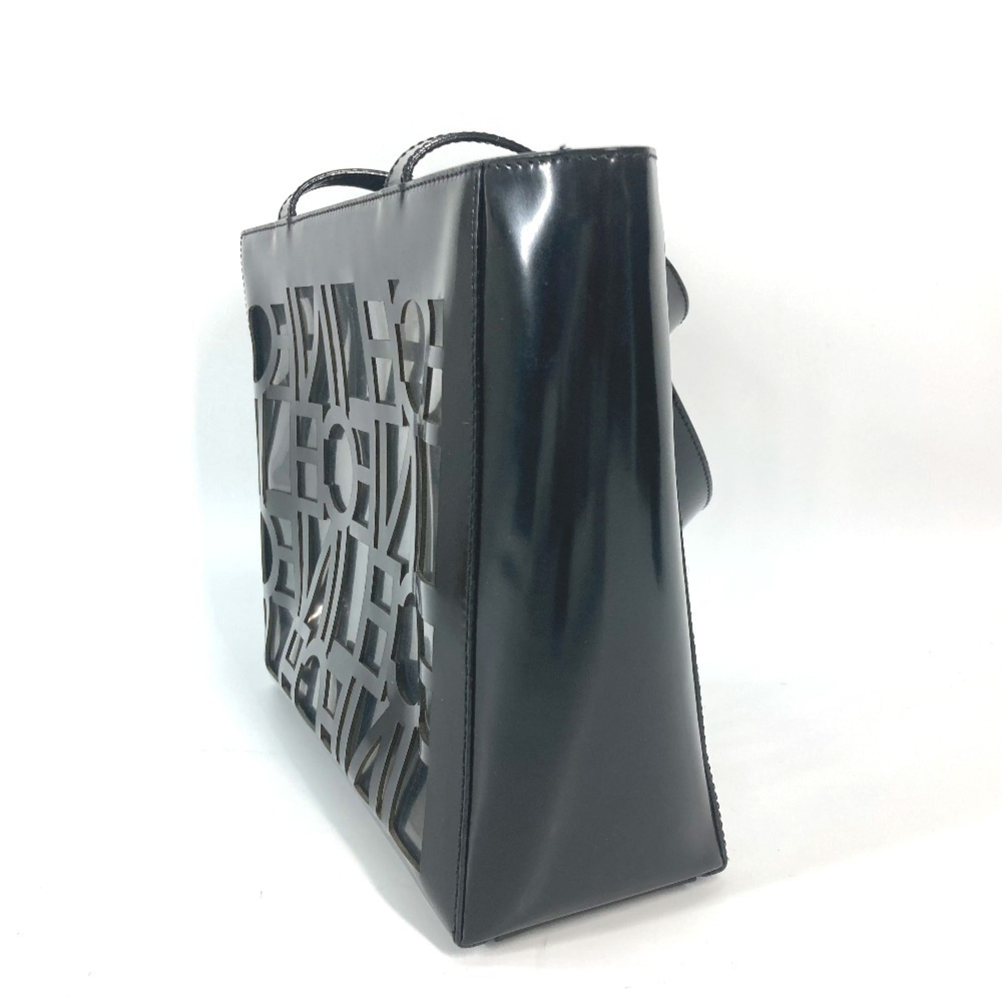 Celine Black Vinyl Shoulder Bag Tote Bag