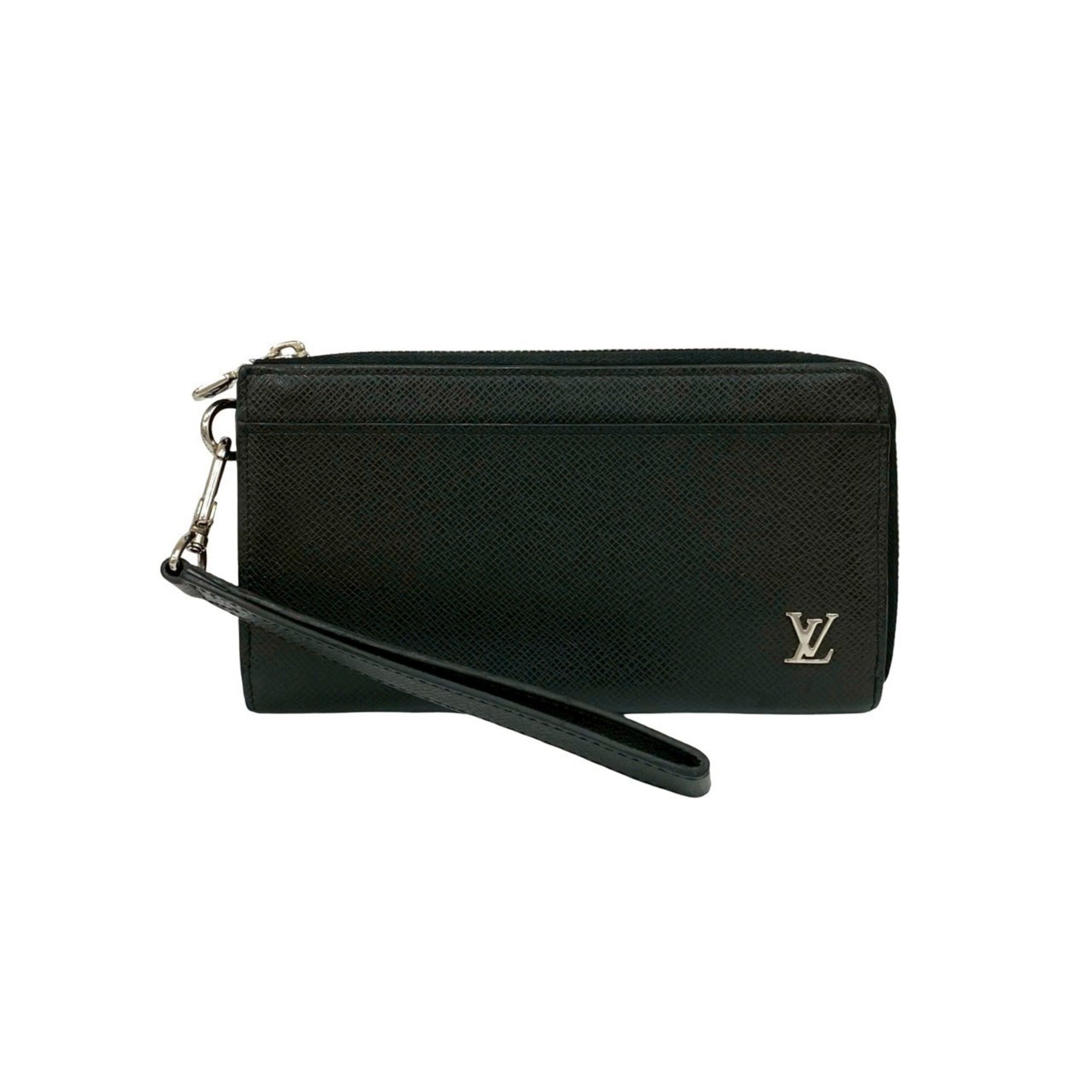 Louis Vuitton Black Leather Long Wallet