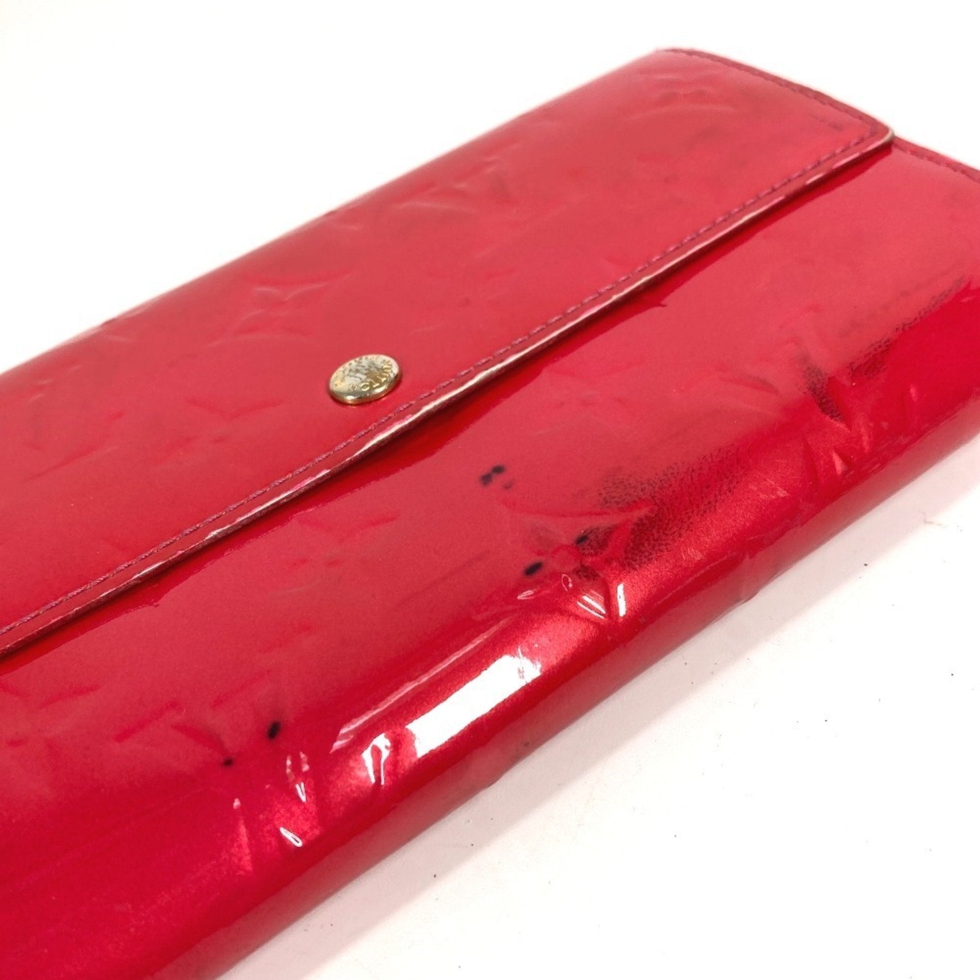 Louis Vuitton Galle Pink Rose Pop Monogram Vernis Long Wallet