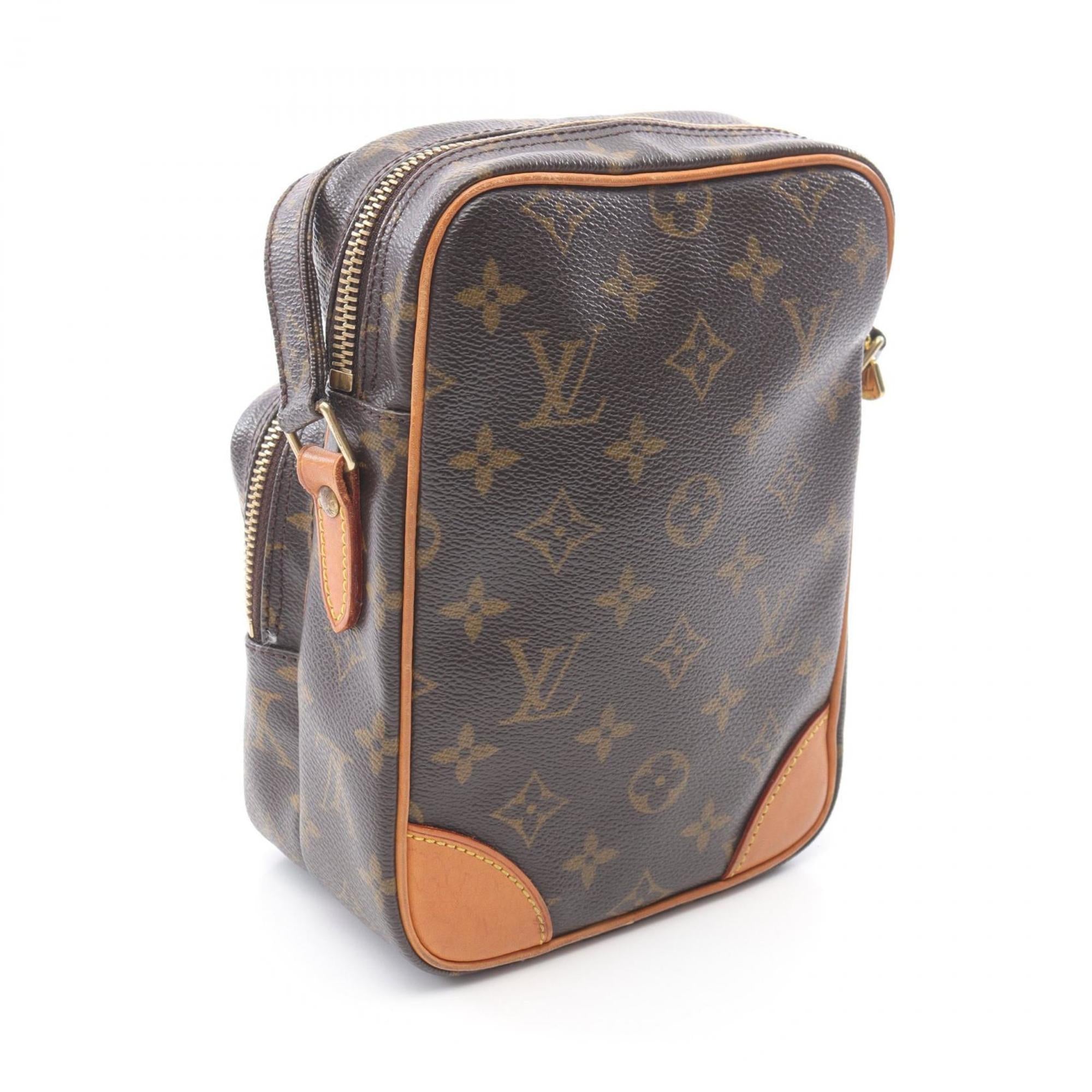 Louis Vuitton Brown Pvc Coated Canvas Leather Shoulder Bag