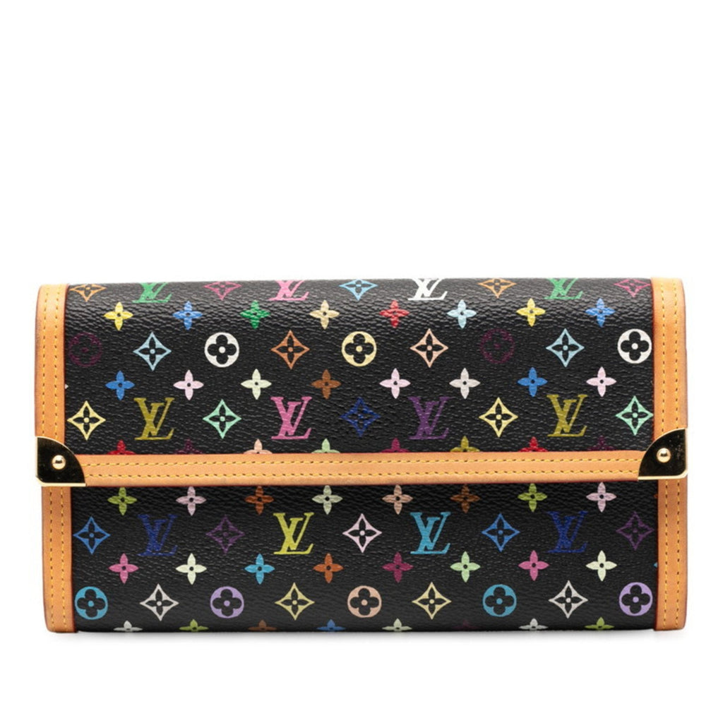 Louis Vuitton Brown Multi-Color Leather Pvc Long Wallet