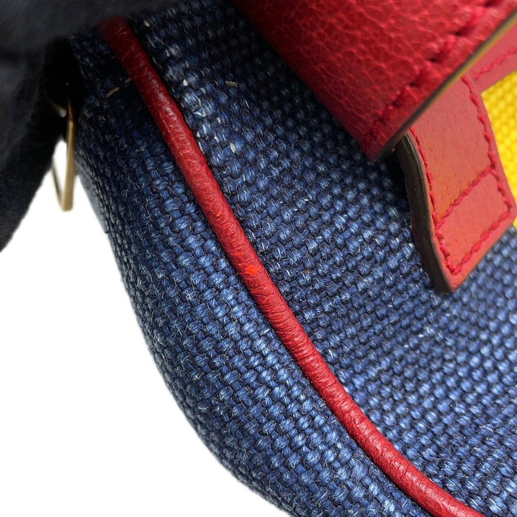 Gucci Multi-Color Red Color Canvas Fanny Pack Handbag (Pre-Owned)