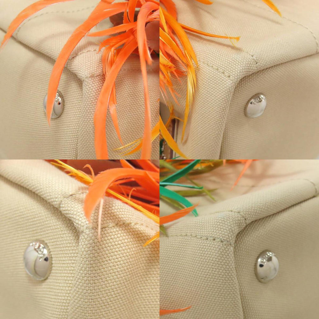 Prada Beige Canvas Handbag